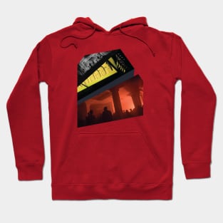 Nightlife shaped collage Hoodie